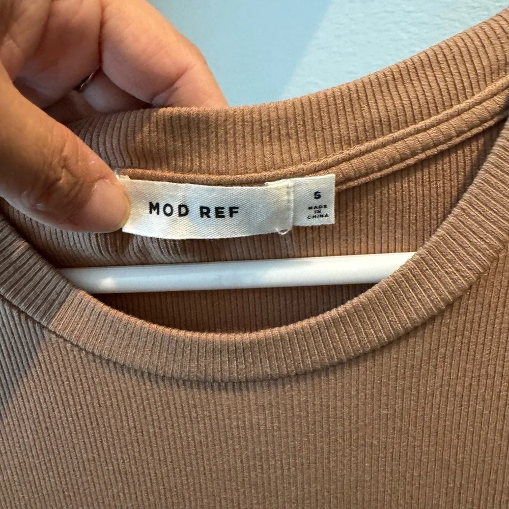 Mod Ref Ribbed Camel ribbed midi Dress - Picture 3 of 4